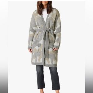 Joe’s Jeans camo cardigan with tie belt